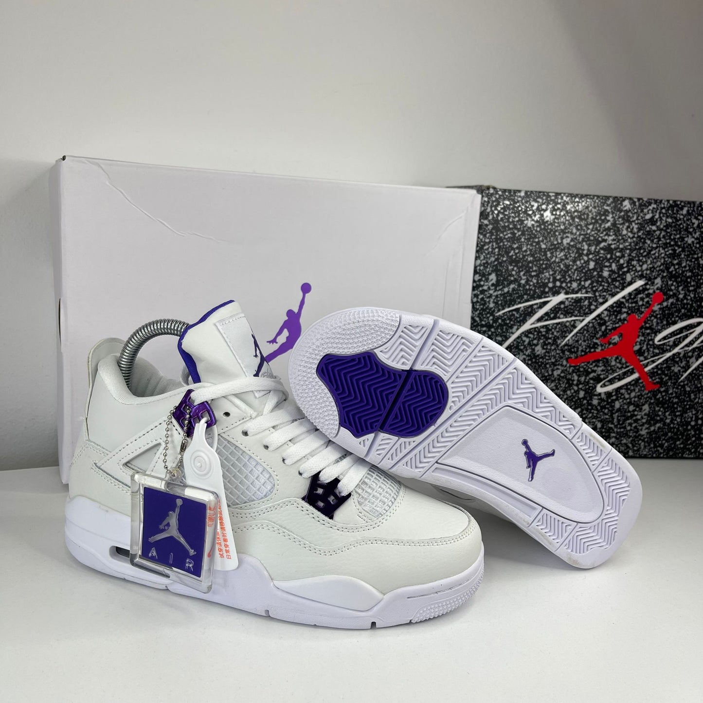 JORDAN 4 Retro Purple WHITE